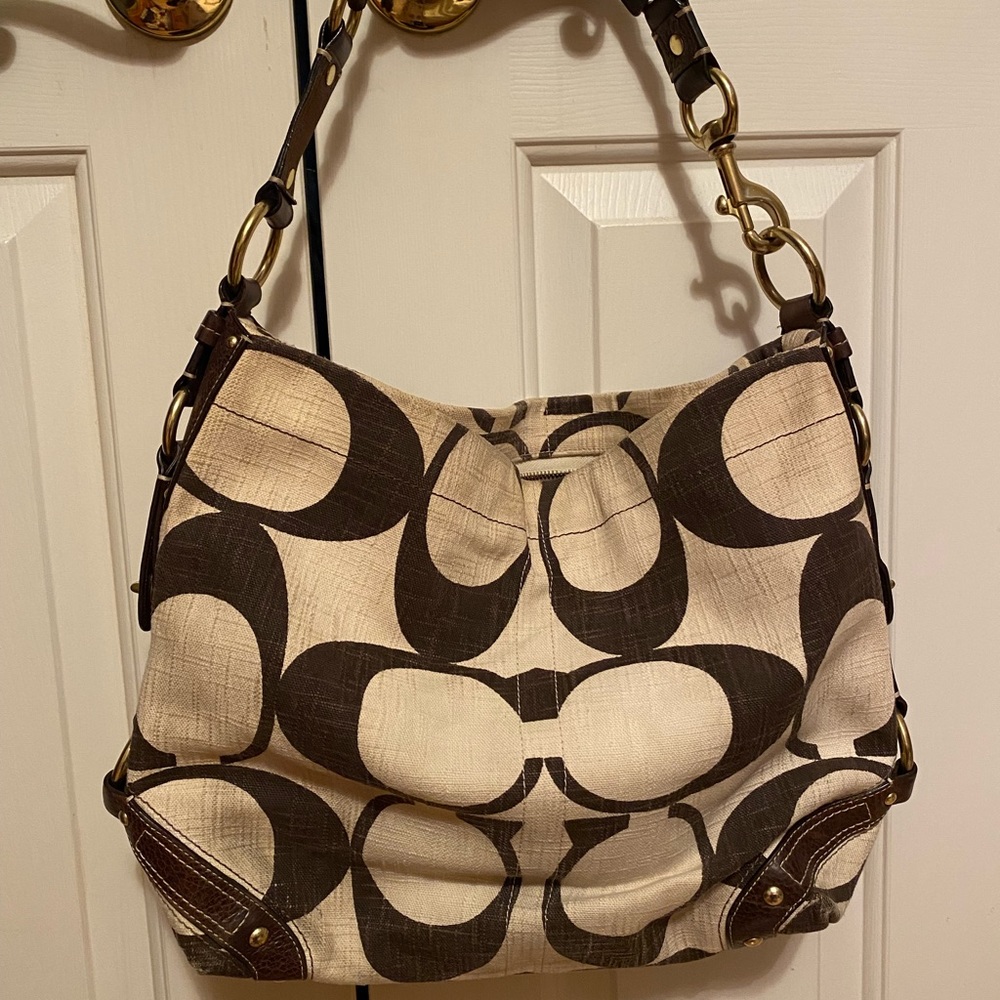 COACH large khaki tote.